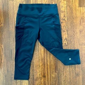 Lululemon cropped mesh leggings, size 10